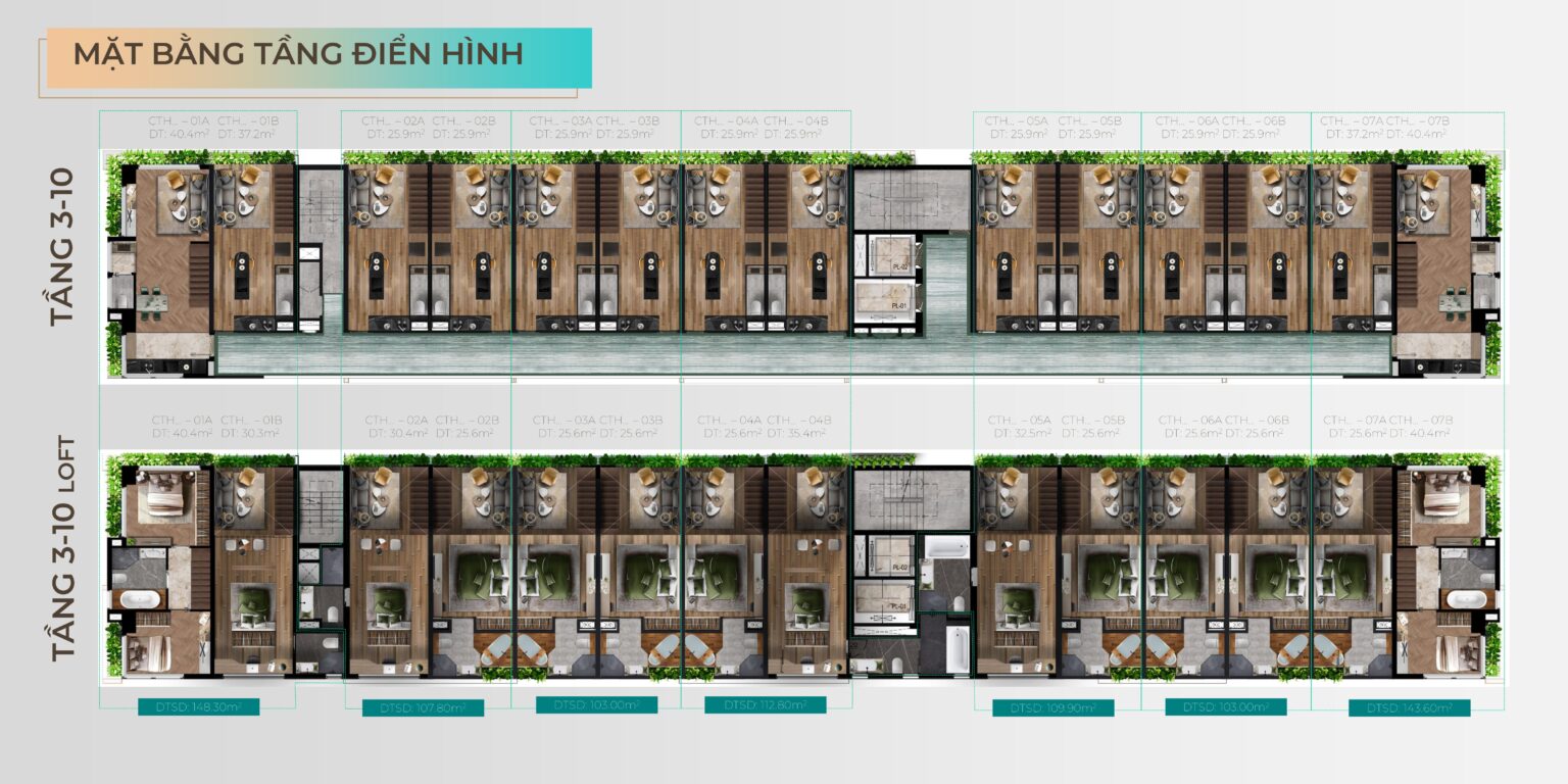 mặt bằng điển hình central home saigon